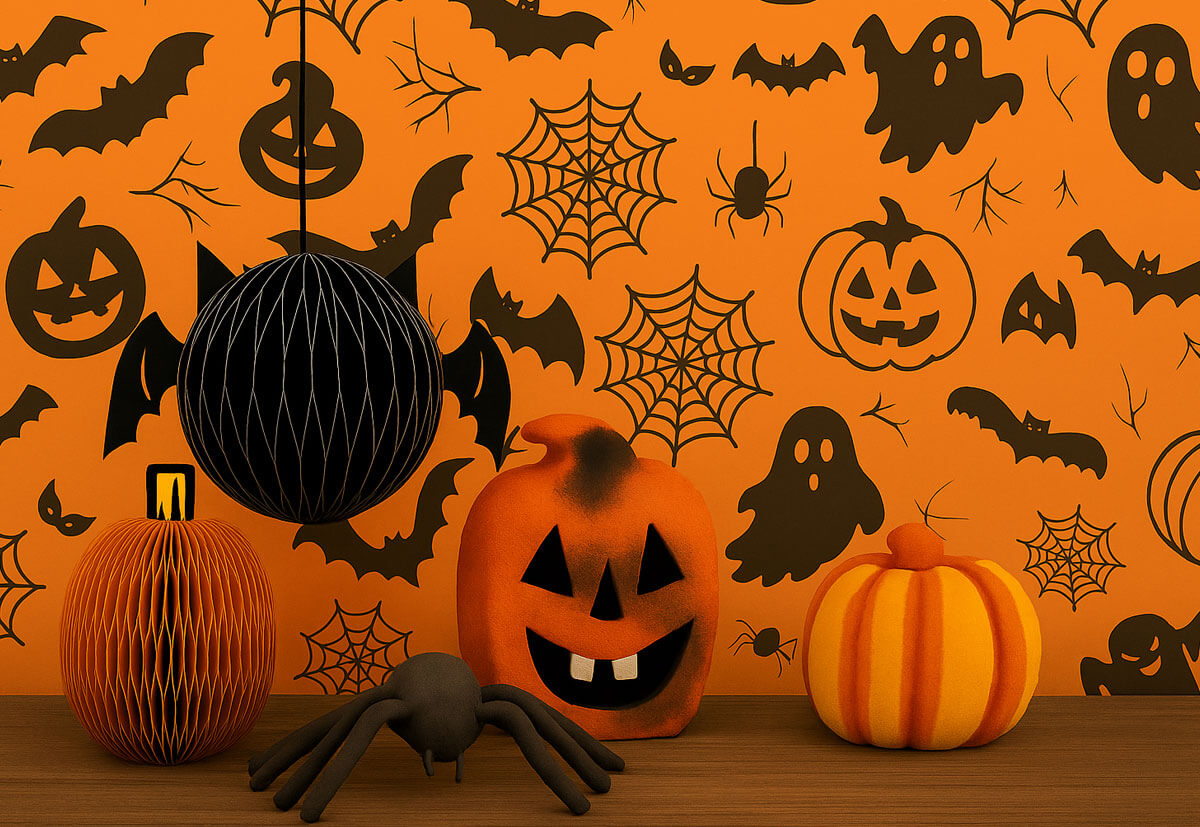 Spooky & Sustainable – Halloween Décor with Honeycomb & Cotton Mâché Pumpkins